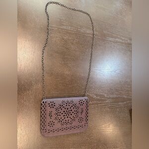 Elegant Eggplant Laser-Cut Women's Bag